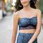 What to Ask Your Senior Photographer Before Booking – Chicago senior girl photos wearing two piece dress – award-winning Chicago senior photographer Shalimar B. Photography.