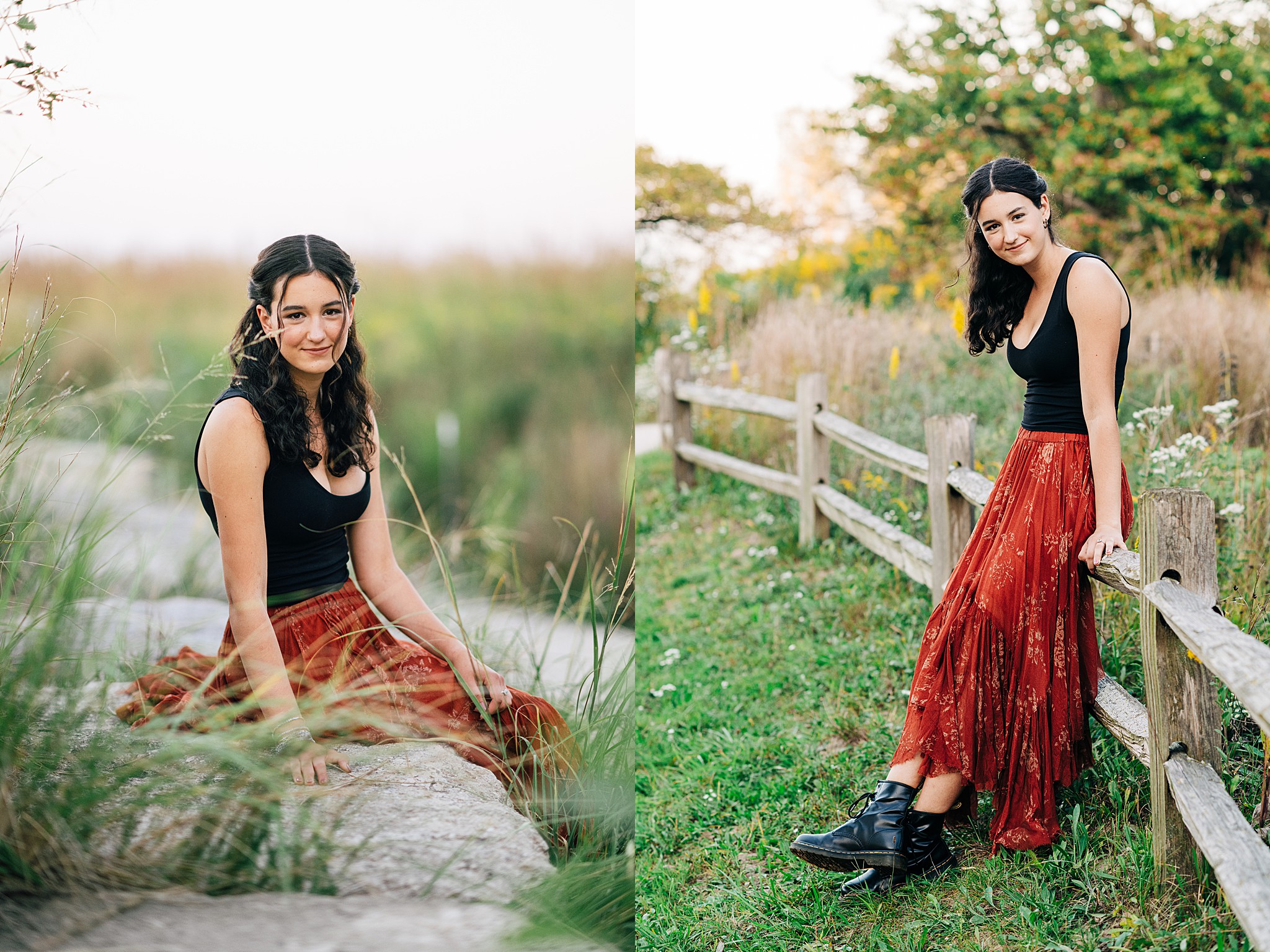 Why high school seniors love fall photos in Chicago with award-winning Chicago senior photographer Shalimar B. Photography.